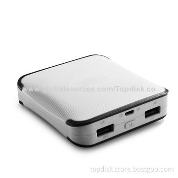 Neat and Classic Dual-USB Port Lithium ion Power Bank with 6,600mAh Capacity